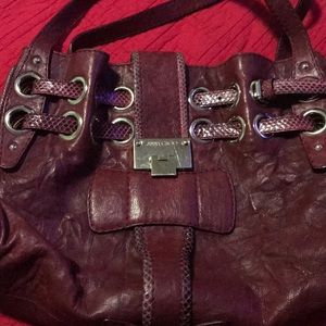 Jimmy Choo Burgundy Shoulder Bag